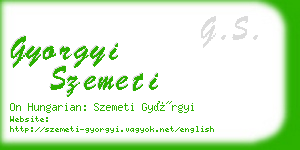 gyorgyi szemeti business card